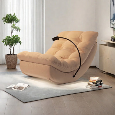 Chaise berçante ergonomique en suède