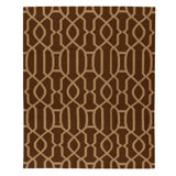 Flatweave Wool Area Rug in Espresso
