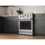 30 po Stellari 4 éléments 5,0 pi³ Cuisinière électrique autoportante en acier inoxydable, avec double élément extensible, four à convection