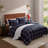 Tommy Hilfiger Beacon Plaid Blue Cotton Reversible Comforter Set-123849963