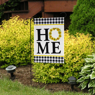 Drapeau de jardin en tournesol et toile de jute