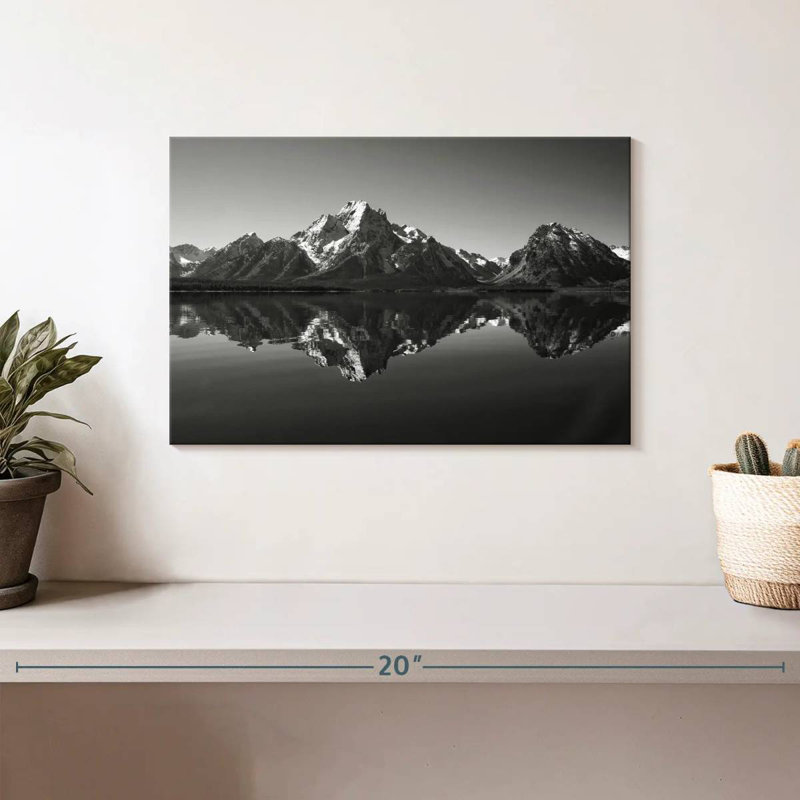 Alvord Grand Teton Mountains BW, H 8 po x l 12 po