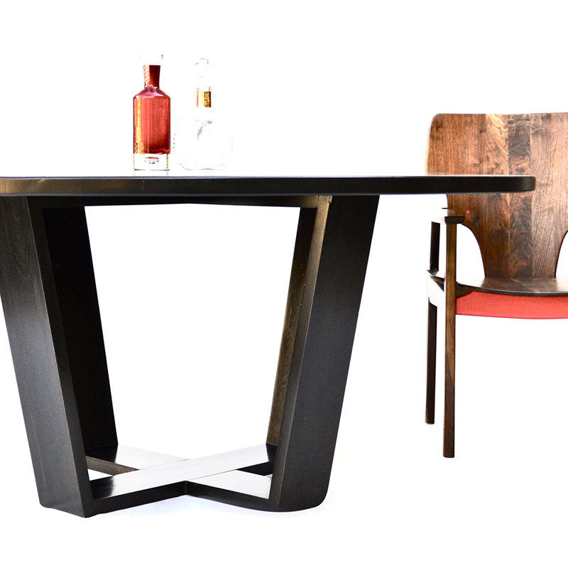 Rasucci Round Dining Table, Ebony