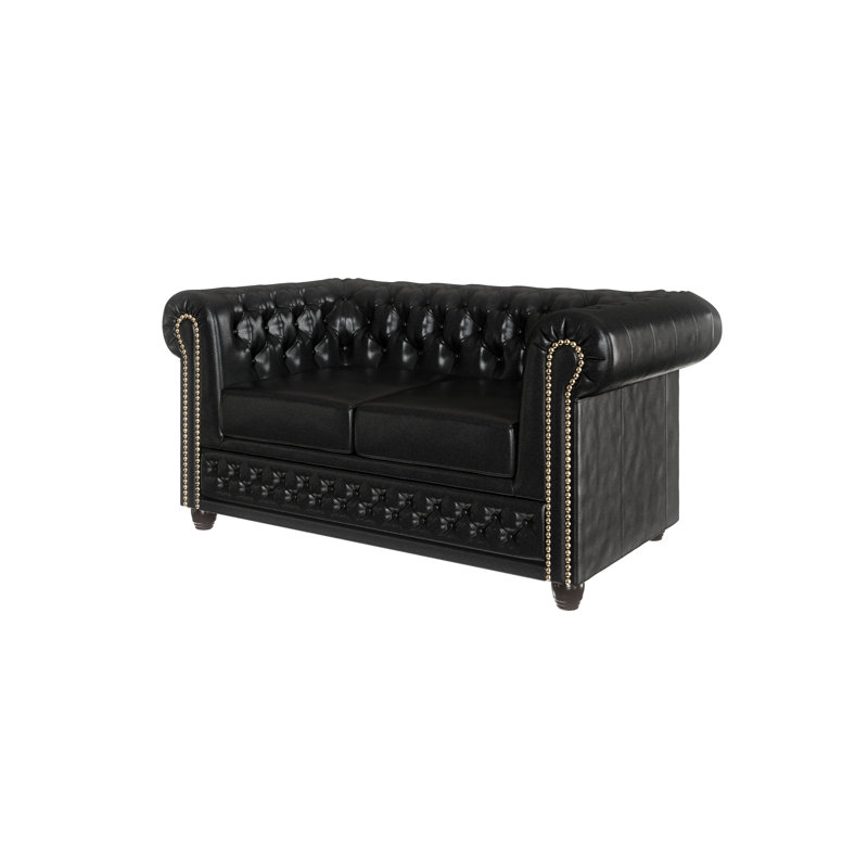  2 seater Chesterfield Sofa, Black