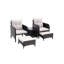 Canapé modulaire d'extérieur réversible avec coussins 28,3 po Sillsby