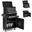 Armoire à outils à 5 roulettes en métal avec plateau amovible - Isolation thermique et largement applicable pour la doublure de rangement d'atelier-1481848579