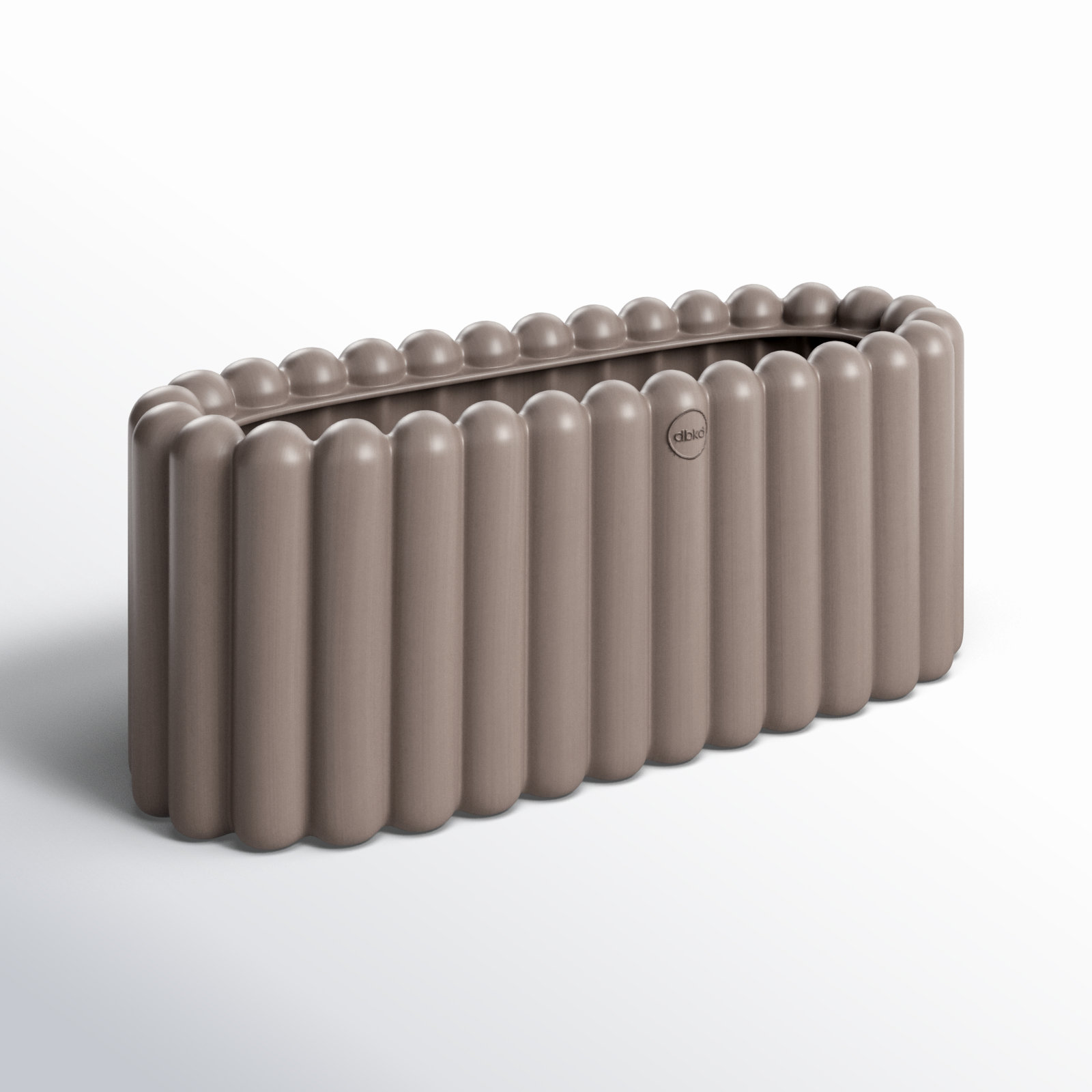 Ceramic Table Vase, Brown, 7.48" H x 19" W x 6" D