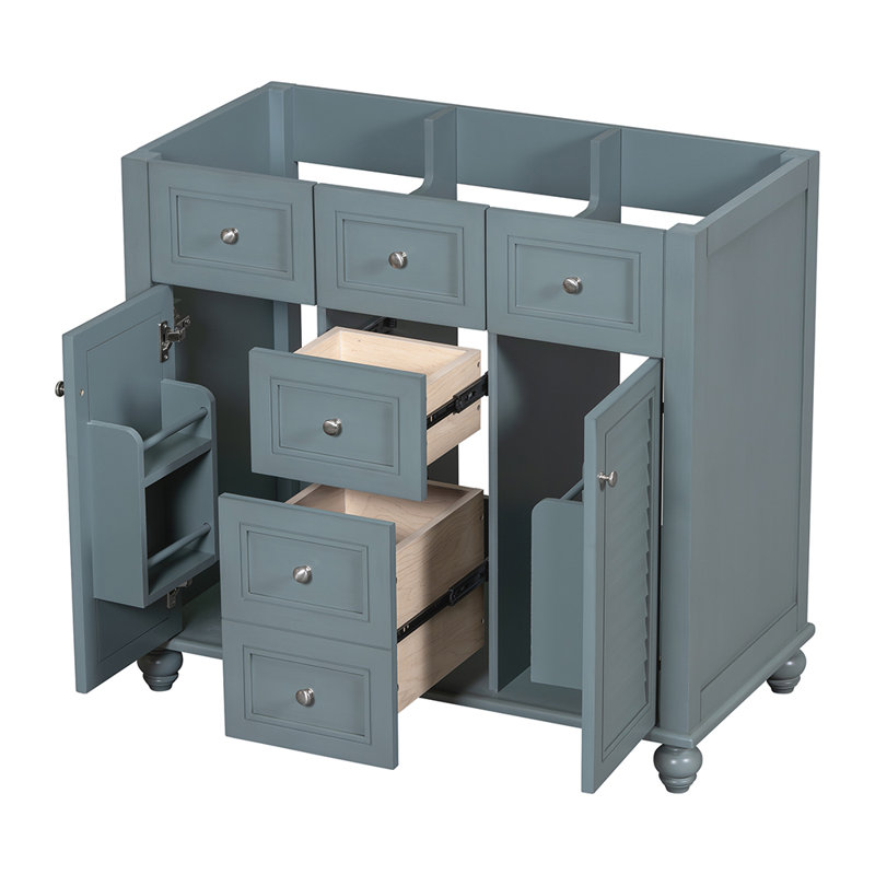 Meuble-lavabo simple 35,35 po avec plateau en bois manufacturé Dorsy