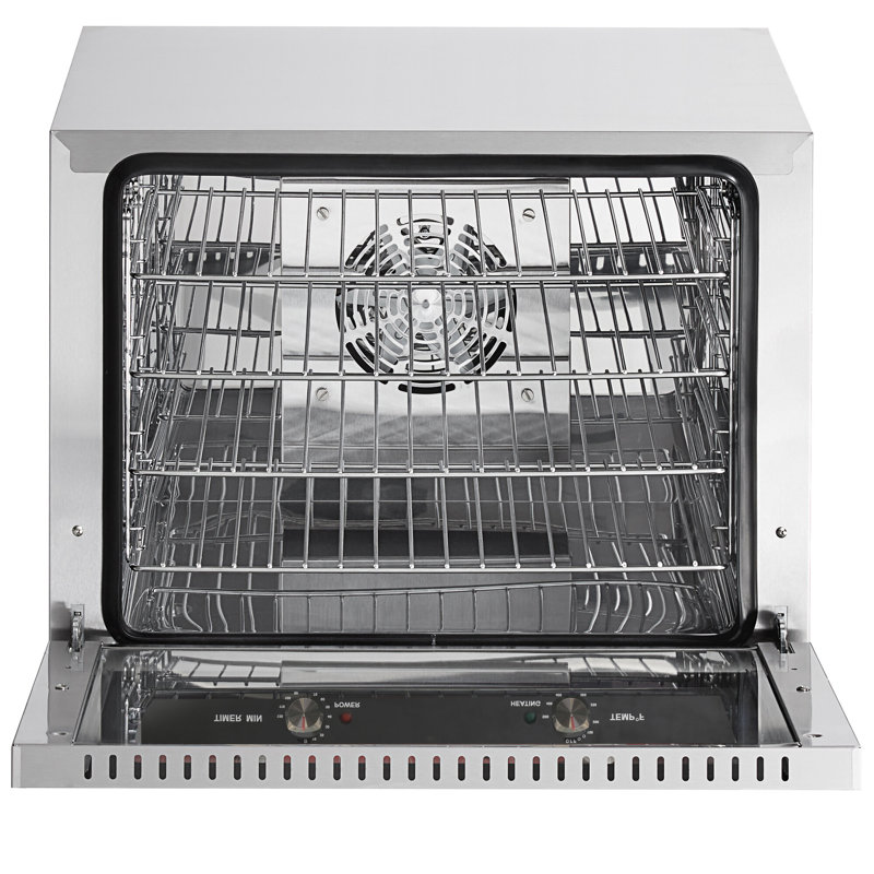 Four à convection 1/2 de 1 600 W, fabrication en acier inoxydable, 4 tablettes, cordon d'alimentation de 6 pieds, 120 V / 60 Hz