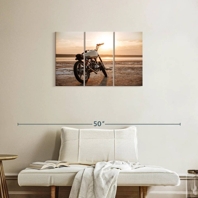 Mehar Beach Retro Motorcycle, 20" H x 33" W