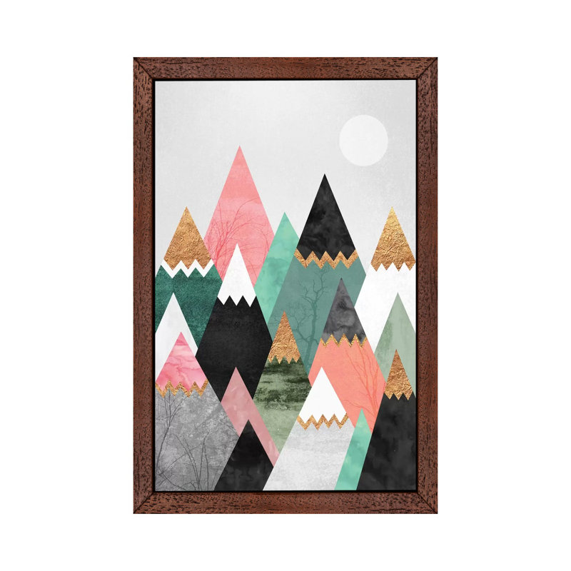 Pretty Mountains - Print on Canvas, Brown Framed, 152.5 cm H x 101.5 cm W