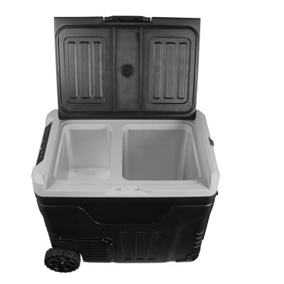 Frigidaire, 49 pte Chariot de réfrigérateur / congélateur portatif électrique convertible avec application, double zone, noir