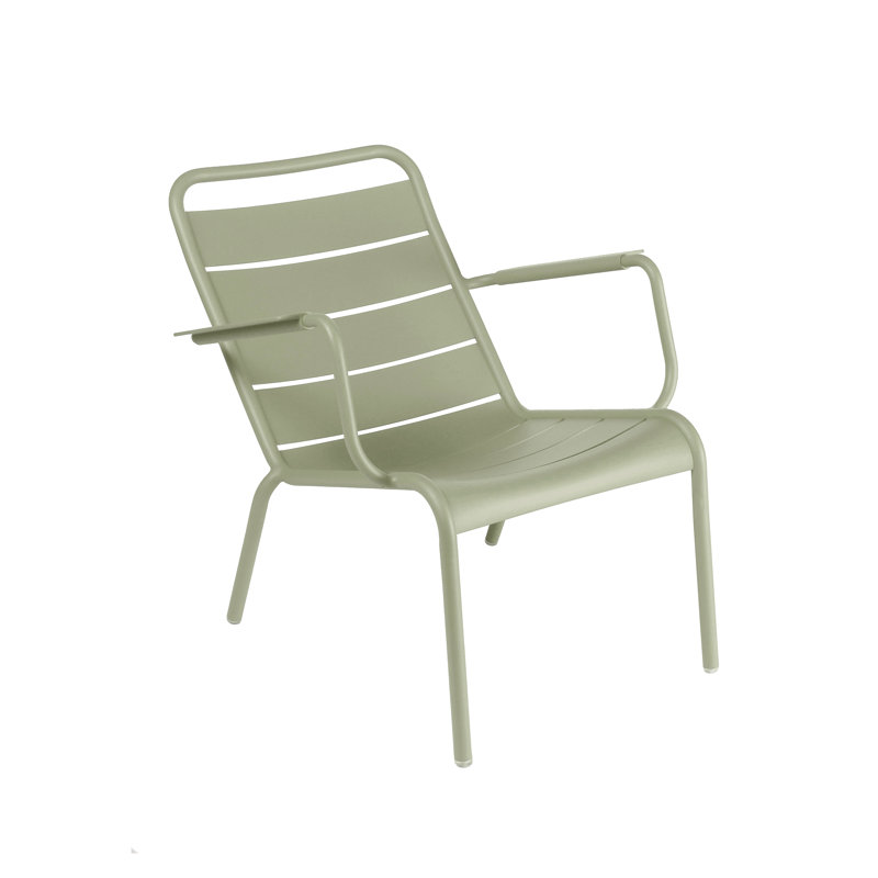 Luxembourg Metal Outdoor Lounge Chair, Willow Green