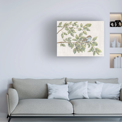 Art mural sur toile, "Leslie Trimbach Birch On A Branch I"