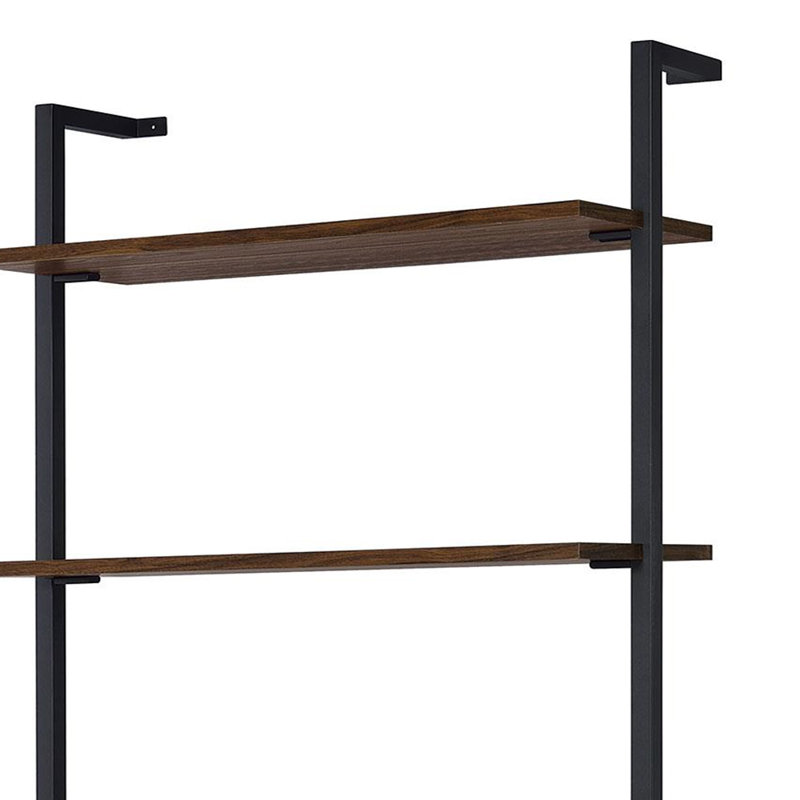 96-inch 6-shelf Wall Bookshelf Walnut