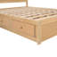 Grand lit plateforme avec 2 tiroirs et rangement - Construction attrayante en bois