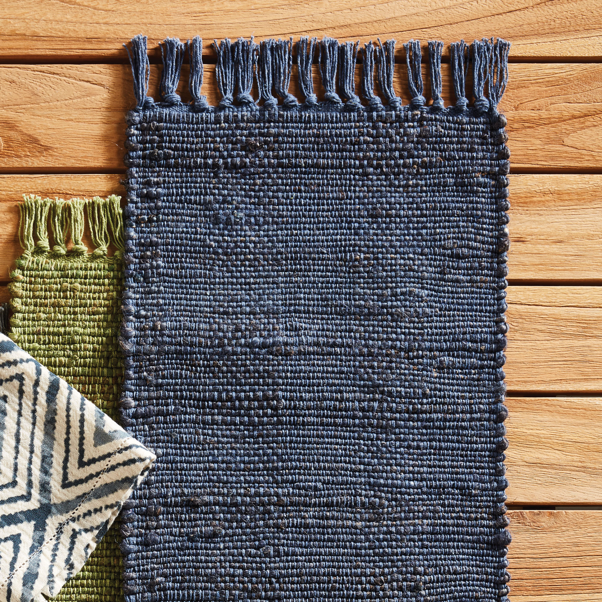 Fringe Placemat, Blue