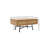 Modern Scandinavian Coffee Table with Metal Legs, Brown Melamine Coated Chipboard, 35.4 x 17.3 x 23.6 inches | Durable Design, Supports Up to 33 lbs | Elegant Solid Color, Perfect for Living Room & Lounge Spaces