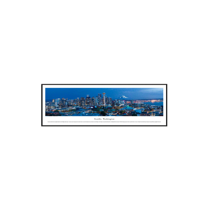 " Seattle Washington " by James Blakeway, Paper, 13.5" H x 40" W