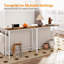 Console étroite, petite table d'entrée de 29,5 po, canapé mince, table d'appoint, table de présentation, pour couloir, chambre à coucher, salon, vestibule, blanc et noyer WH75XG01