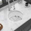 Évier de cuisine circulaire en porcelaine réfractaire à simple cuve 18 x 18 x 9 pouces avec ensemble de drain et grille inférieure