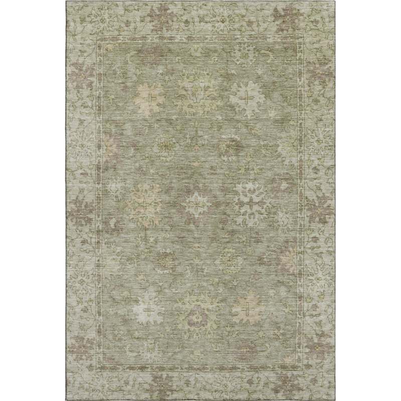 Premium Machine Washable Mayfield AMF2051 Global Rug, 10' x 14', Sage