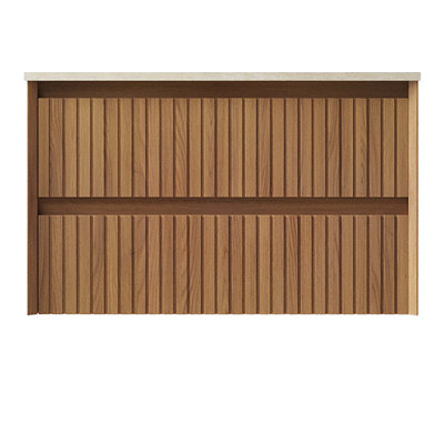 Meuble mural TILLEY 30 po avec 2 tiroirs, sans comptoir ni lavabo, sans robinet ni bonde, préassemblé, aspect bois