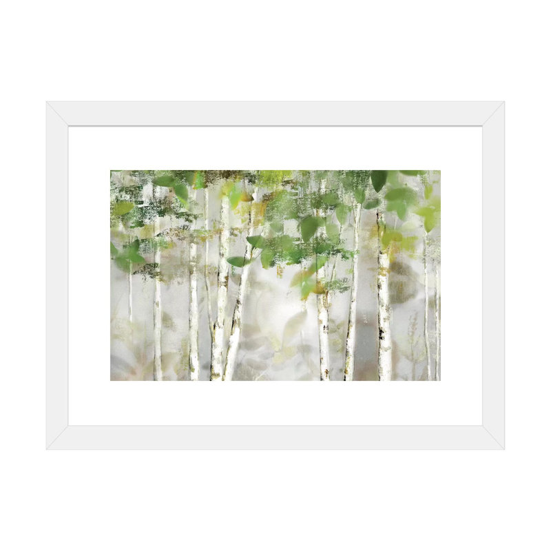 «Evergreen Forest» par Nan - impression, Cadre blanc, H 16 po x l 24 po x P 1 po