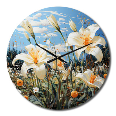 Cyinthia - Horloge murale florale