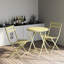 Ensemble bistro 3 pièces de table ronde pliable et chaises-2109907320
