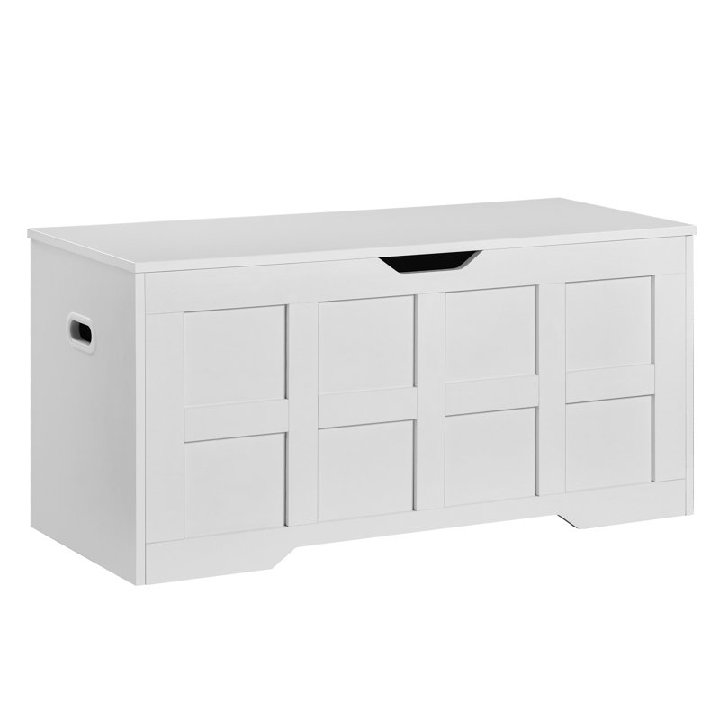 Large Storage Ottoman Bench Modern Storage Chest with Lift-Up Lid for Bedroom Living Room & Hallway , White