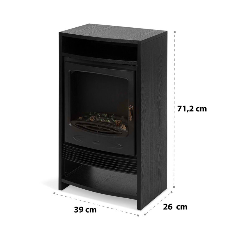 Klarstein 39cm W Black Electric Stove