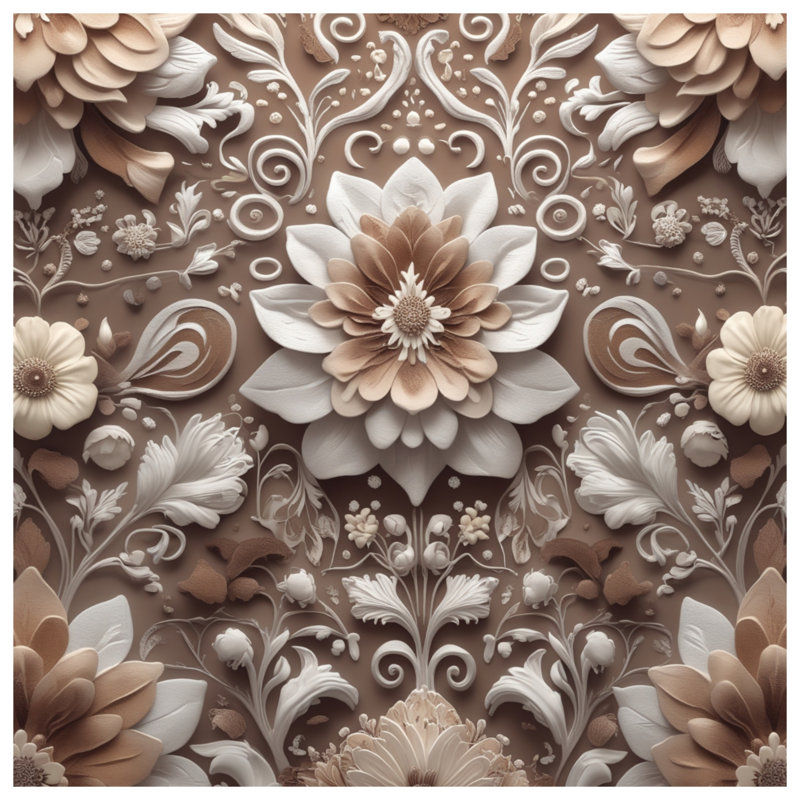 Rideaux de douche à motif floral complexes extra longs, L 70 po x H 84 po