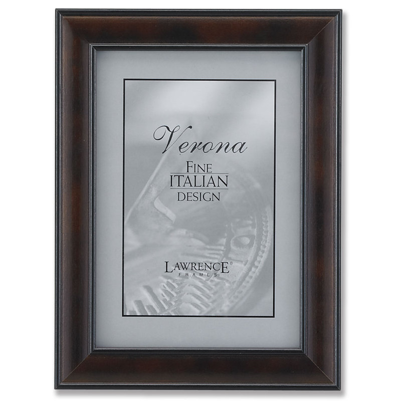 Walnut Wood Beveled Picture Frame, 5" x 7"