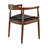 Hashimoto Solid Real Wood Open Back Pu Leather Seat Dining Arm Chair-859261234