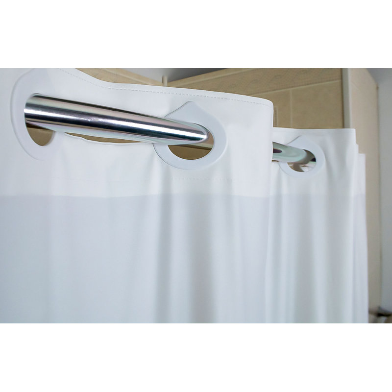 Pedroza Vinyl Shower Curtain, White