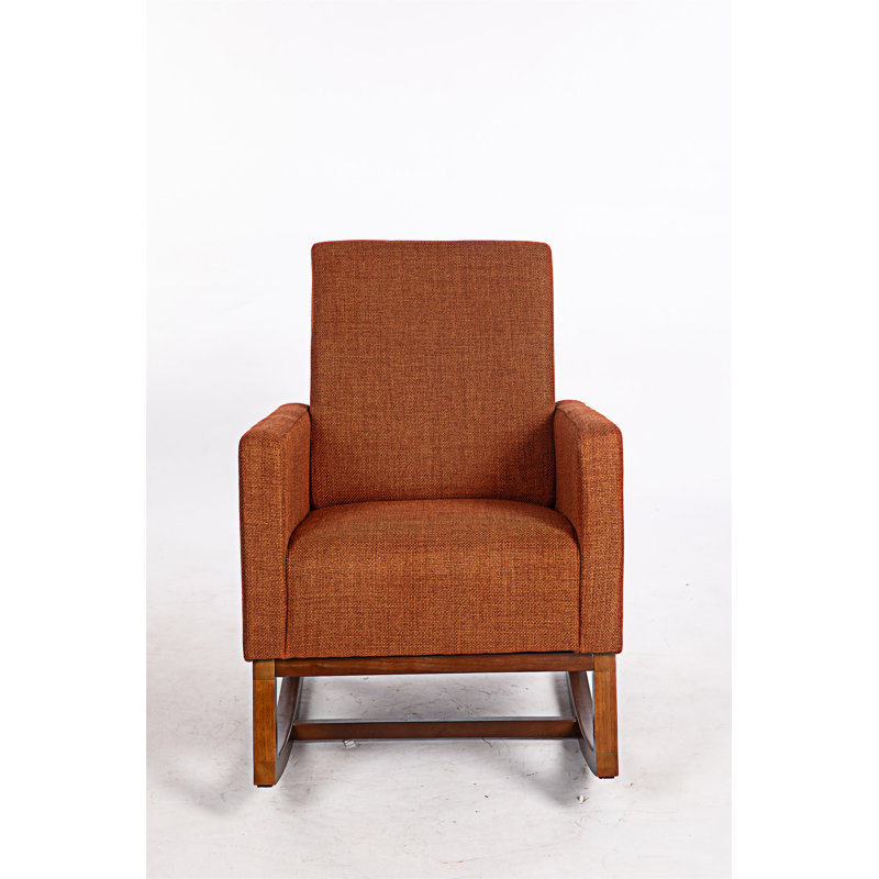 Chaise d'appoint moderne rembourrée, Lin brun