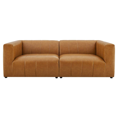 Causeuse 2 pièces en cuir végétalien Bartlett par Modway