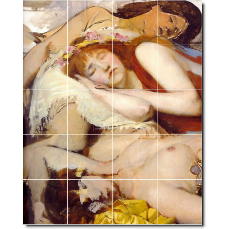 Carreau de peinture murale 32 po x 40 po 8 po x 8 po, Femme 119