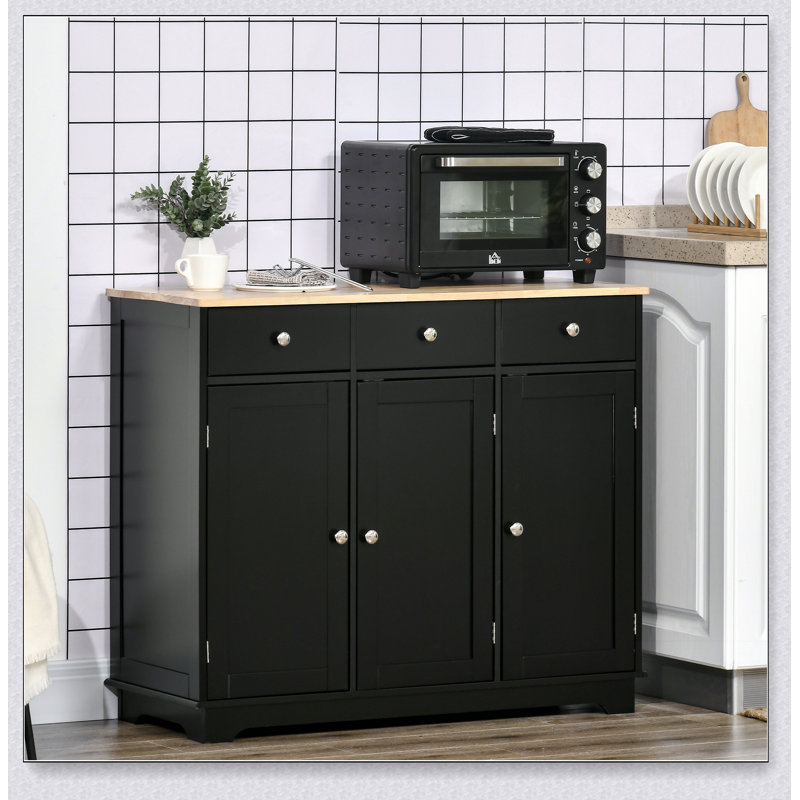 Accent Cabinet with Drawer, Black