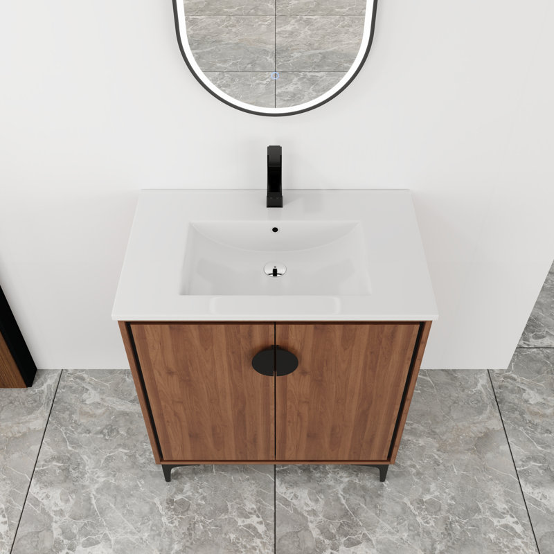 Kesa 30'' Single Bathroom Vanity with Ceramic Top