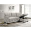 Canapé modulaire 2 pièces avec canapé-lit et chaise de rangement réversible, gris-130151810