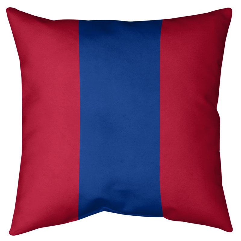 Coussin intérieur/extérieur pour le football buffalo, 16 po x 1 po, Rouge / Bleu