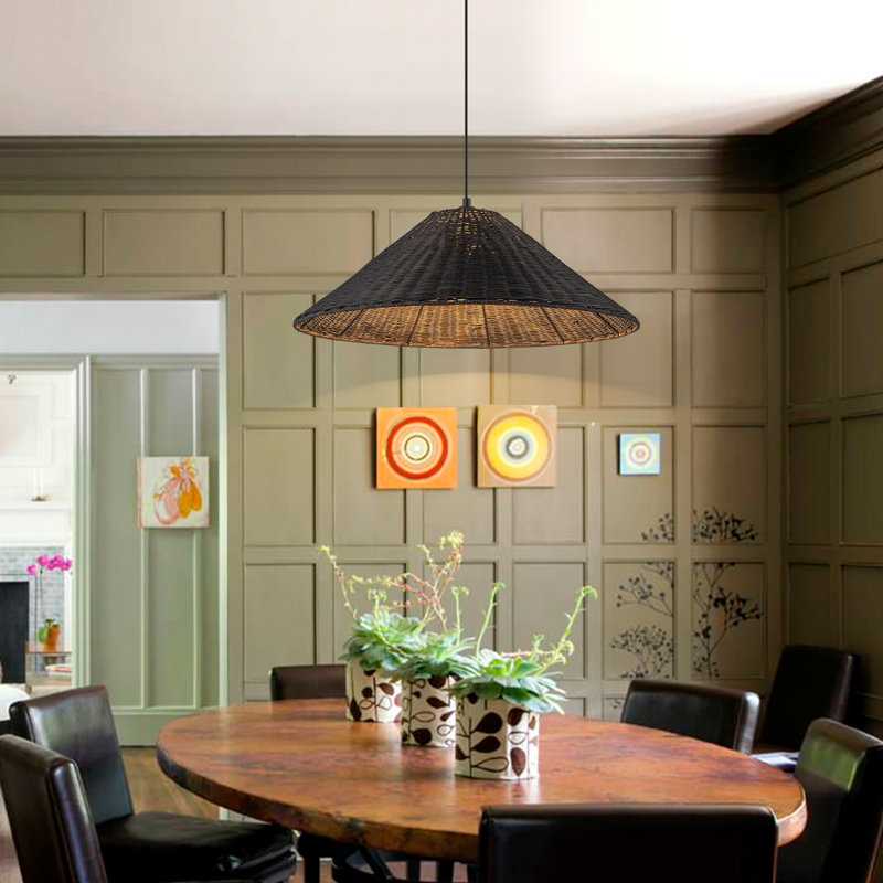 1 - Light Cone Pendant, Black, Matte Black