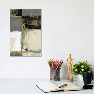 Neutral Divisions III by Jennifer Goldberger - Wrapped Canvas Painting