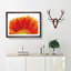 An Orange Gerbera - Single Picture Frame Painting on MDF-56628500-56628505