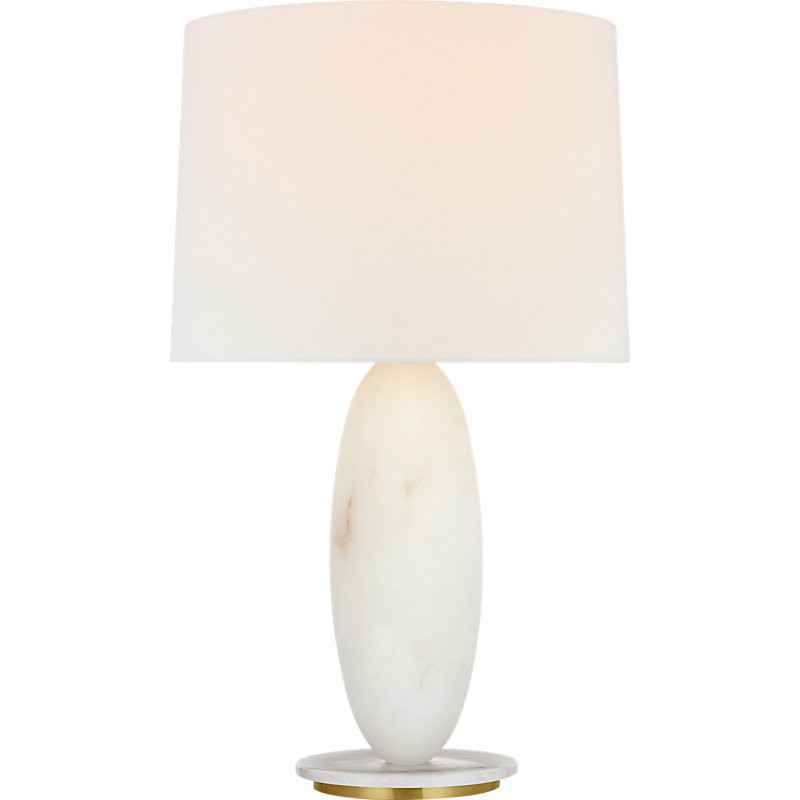 Folly 27" Rotatable Cordless Table Lamp with Linen Shade