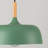 1 - Light Single Macaron Green Bell Pendant Light