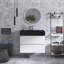 30 po Meuble-lavabo simple mural avec plateau