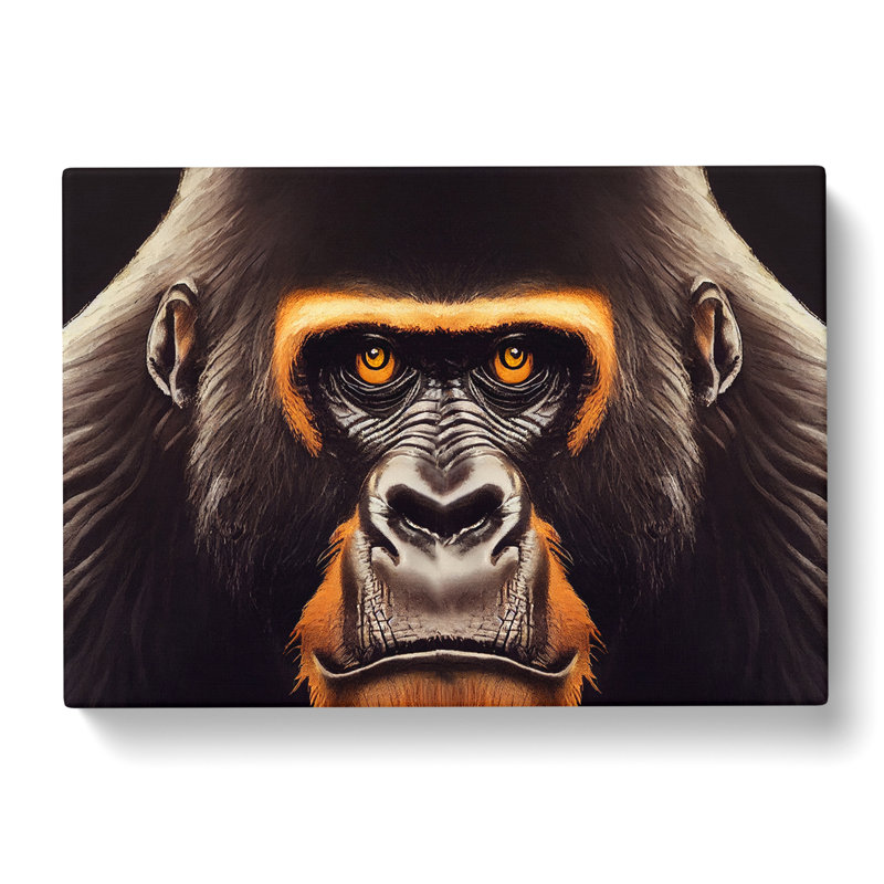 Captivating Gorilla - Wrapped Canvas, 50cm H x 76cm W x 3cm D